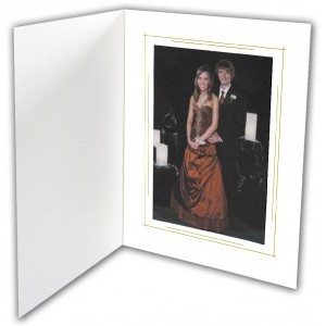 Folders 8x10 White & Gold 100pc
